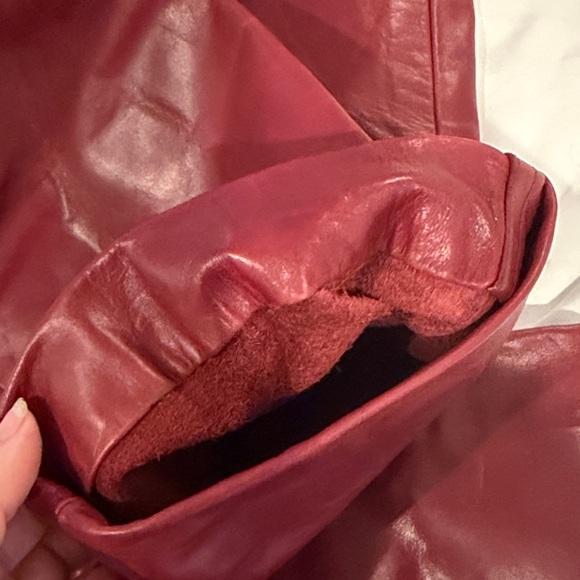 Earl Jeans Women's Red Flare Leather Pants - Picture 12 of 13